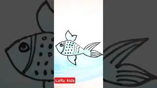 How to draw fish under water.. LaRukidsindia//#paintings  #colour#shorts