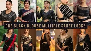 Evergreen Fashion Black Blouse Designs/ 2026 Trending Blouse Back Neck Designs/Latest Sleeves Design