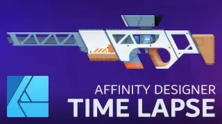Game Art | Modular High-Tech Rifle (Affinity Designer Time Lapse)