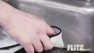Cleaning and restoring a stainless steel sink with Flitz Metal, Fiberglass & Paint Polish