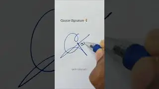 Gaurav Signature 🏂 | Satish Calligraphy #shorts