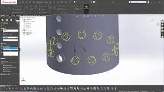 Solidworks Basics Tutorial - Linear and Circular Pattern