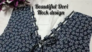 Neck Design with Dori cutting and stitching simple and easy | Beautiful Neck Design 
