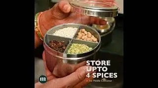 MARU 12 IN 1 Spice Box Stainless Steel with Middle Container Partitions