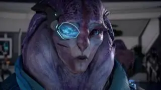 Mass Effect: Andromeda: Jaal is loud with affection (romance)