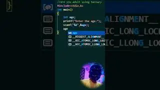 #c14 are you adult? using ternary statement #ternary #coding #programming #trendingshorts #shorts