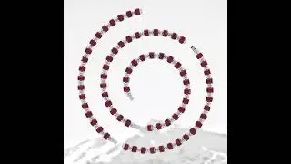 Emerald Shaped Ruby and Diamond bracelet by Shaftel Diamonds