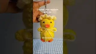 crochet chick keychain tutorial #crochet #crochetkeychain #crochettutorial #crochetpattern #art #diy