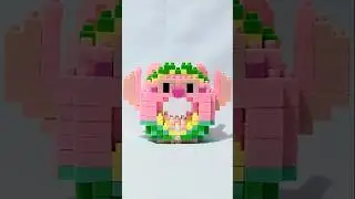 Stop motion building bricks DONUT ANGEL #lilostitch #stopmotion #shorts #angel #disney #cute #pink