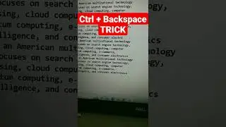 Keyboard Tricks | Use of ctrl key in computer | backspace key | keyboard tricks in laptop #tricks
