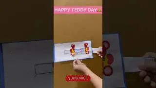 Teddy Day Craft🧸🤩 #teddyday #craft #craftyinspiration #art #colorful