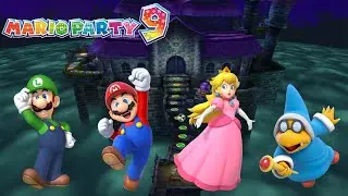 Mario Party 9 - Luigi vs Mario vs Peach vs Kamek - Boo's Horror Castle