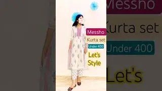 Messho kurta set 👗 under 400👉||Messhohaul #meesho #fashion Yadushi fashion ✨#style #viral #love