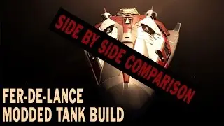 Elite:Dangerous. Fer-de-Lance Shield Tank build. Side by side comparison before and after
