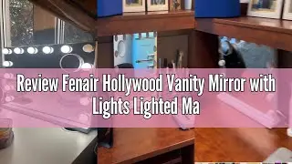 Review Fenair Hollywood Vanity Mirror with Lights Lighted Makeup Mirror with 14 Dimmable LED Bulbs,A