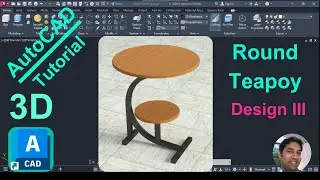 3D Round Teapoy Design I in AutoCAD