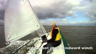 J80 Solo upwind 10-15 knots