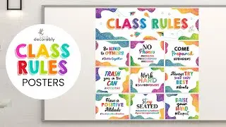 🎨📚 Set Clear Classroom Expectations with Vibrant Classroom Rules Posters! 📚🎨