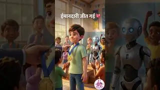 ईमानदारी जीत गई! 🏅 | AI Robot Story |  Part 2 #shorts  #cartoon #animation