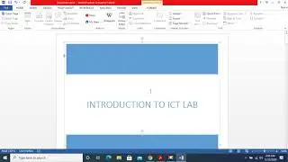 How to add a cover page, header, footer, and page numbers in document ||Introduction to ICT (lab 3)