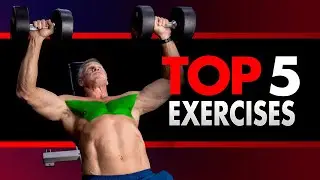 Top 5 Dumbbell Exercises AT HOME For Chest!