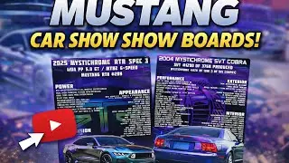 Custom Mustang / Cobra Car Show Boards From Anchor Room 