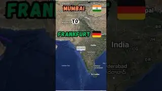 Mumbai India 🇮🇳 to Frankfurt Germany 🇩🇪 Flight Route || Lufthansa LH757 Flight Duration 8h 43m ✈️