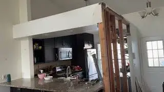 Removing non structural kitchen wall to open up the energy flow!
