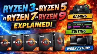 Ryzen 3 Vs Ryzen 5 Vs Ryzen 7 Vs Ryzen 9 Processors Explained in Hindi
