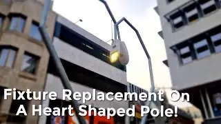 Replacing 2 Streetlight Fixtures On A Very Special Pole!