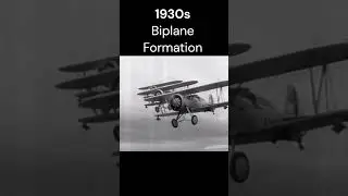 Biplane Formation Flying 1930s Historic Footage #Formation #airplane #biplane #airshow  #vintagefilm