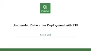 Webinar: Unattended Deployment with Zero Touch Provisioning ZTP