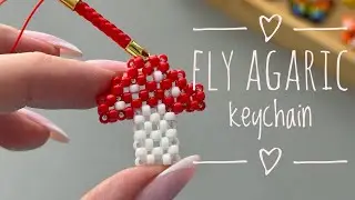 Beaded Fly Agaric Charm 🍄 | RAW Stitch Keychain Tutorial