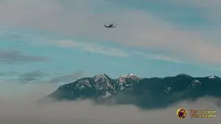 Helijet Burrard Inlet Fog and Coast Mountain pass | HC-X1600 | 4K
