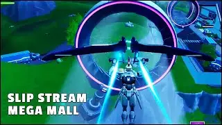 Ride the Slip Stream around Mega Mall - Fortnite Season 9 Challenges Week 1