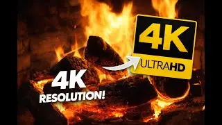 🔥 REALTIME 4K Fireplace 🔥 Ultra HD Crackling Fire for Sleep, Relaxation & Stress Relief