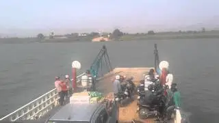 Cambodia nice trip to ferry from Prek Leap to Koh Dach Island