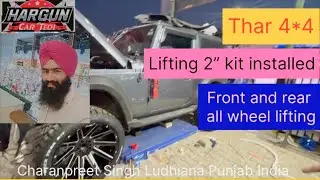 Thar Lifting 2&rdquo;inch kit install !good looking !Off road car SUV Mahindra #ludhiana @Harguncar