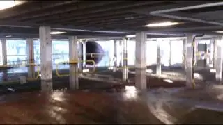 Staines floods in Bridge St carpark 11/01/14