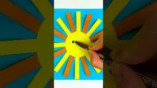 Make a Happy Sun! ☀️ Fun Summer Craft for Toddlers! #easy #papercraft #kids #toddlers #shorts