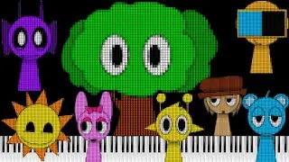 Sprunki 2013 Stage &ndash; Piano Tutorial & MIDI Art Animation 🎹 #piano #animation #sprunki