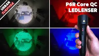 LEDLENSER P6R Core QC Multicolor Hunting Flashlight 🔦 (White, Red, Blue, Green) w/ Adjustable Focus