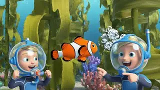 Finding Nemo Baby Nemo Swam Into a Kelp Maze | Nursery Rhymes for Kids & Baby Songs