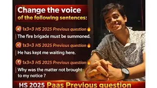 Change the voice of the following sentence solved // Previous Paper solved H.S 2025