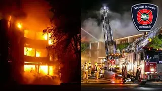 Dollard-des-Ormeaux | Over 125 Firefighters Go to Work on Massive 5th-Alarm Apartment Complex Fire