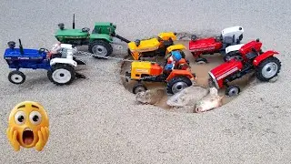 catch fish using JCB 3DX Muddy Accident Pulling Out Swaraj Tractor New Holland Tractor