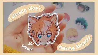Making cutsom chibi stickers for Esty// Mini Studio Vlog