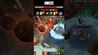 🔥INVOKER REFRESHER COMBO 5-SECOND DELETE SHADOW FIEND 🔥#invokercombo #dota2shorts #invokerrefresher