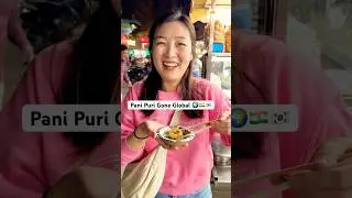 Pani Puri Eating Challenge with Chopsticks🥢 😂 #shorts #indianstreetfood #panipuri