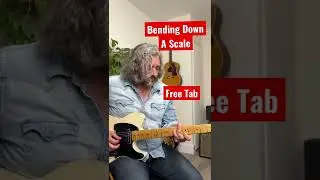 Bending Down A Major Scale - Country Guitar Lesson Lick #34 #countryguitar #shorts